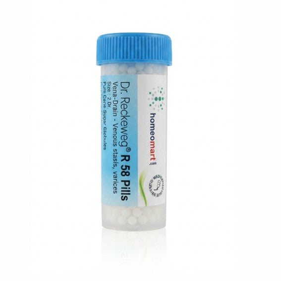 Dr Reckeweg R58 pills, edema treatment, oedema , swelling, fluid retention, water retention, hydropsy, pitting edema, swollen legs, swollen feet, swollen ankles, abdominal edema, renal edema, kidney support, heart support, cardiac weakness, circulatory support, homeopathic edema drops, homeopathic swelling medicine, Reckeweg remedies, German homeopathy, 22 ml, Adonis Vernalis, Convallaria Majalis, Crataegus, Digitalis, Helleborus, Scilla