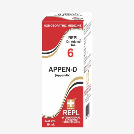 Appendicitis treatment homeopathy medicine REPL 6 drops