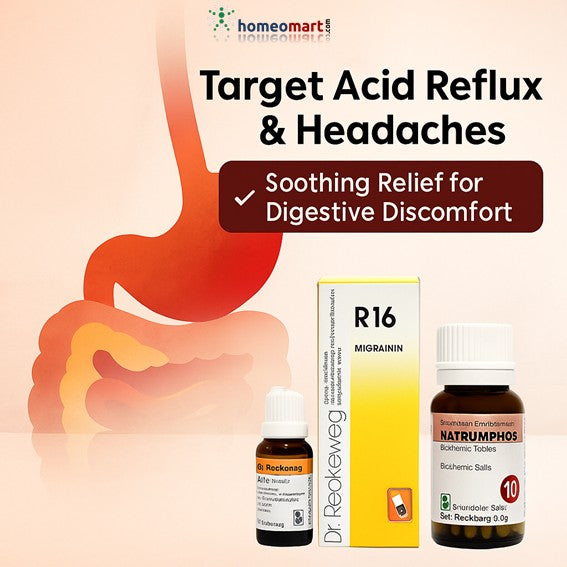 Acidity Headache Combos – Homeopathic Relief for Acid Reflux & Digestive Headaches