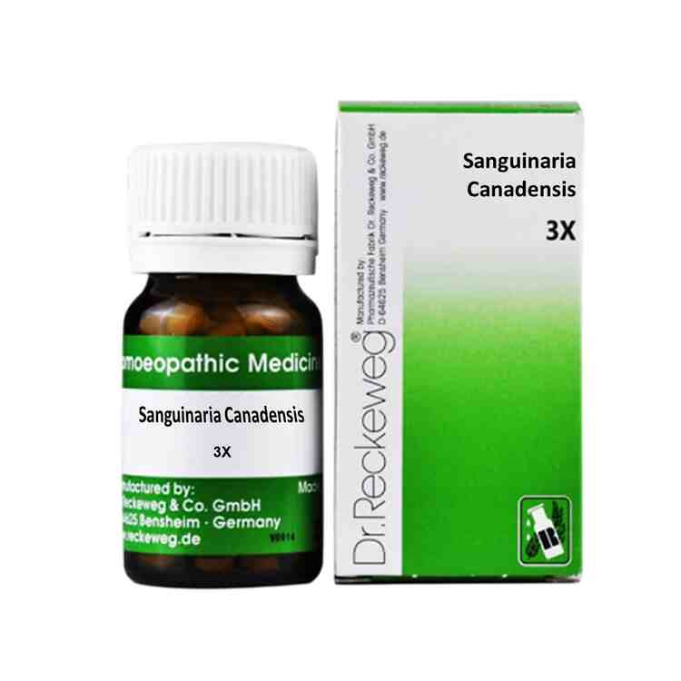 Reckeweg German Sanguinaria Canadensis Trituration 3X Tablets