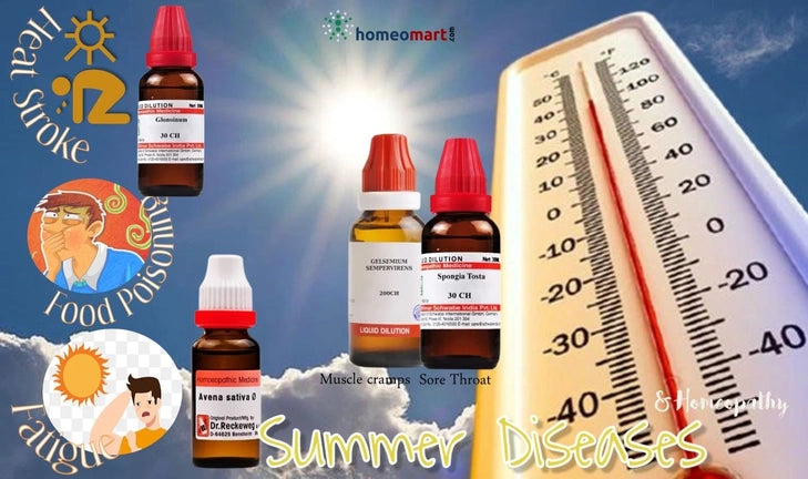 Beat the summer heat with homeopathic remedies! From heatstroke and fatigue to sunburn and sore throat, stay protected with natural doctor-recommended solutions.