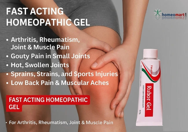 Feel the difference with Fourrts Rubor Gel - a rapid-action homeopathic solution for joint and muscle pain. Formulated with natural ingredients like Arnica and Methyl Salicylate, Rubor Gel provides quick relief from arthritis, gout, sprains, and low back pain. Restore mobility and comfort with every application!
