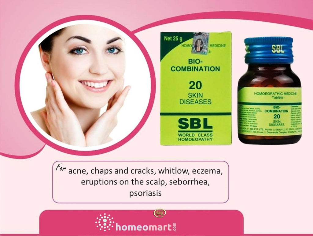 sbl homeopathy medicine for skin diseases BC20 