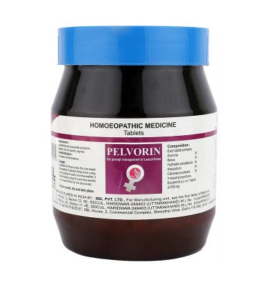 SBL Pelvorin Tablets | Homeopathic Relief for Leucorrhoea, Itching, and Pelvic Pain