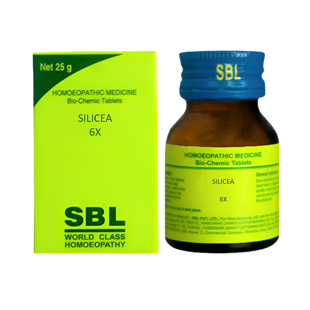 SBL Biochemics Tablets Silicea 3x, 6x, 12x, 30x, 200x. 30 Gms pack