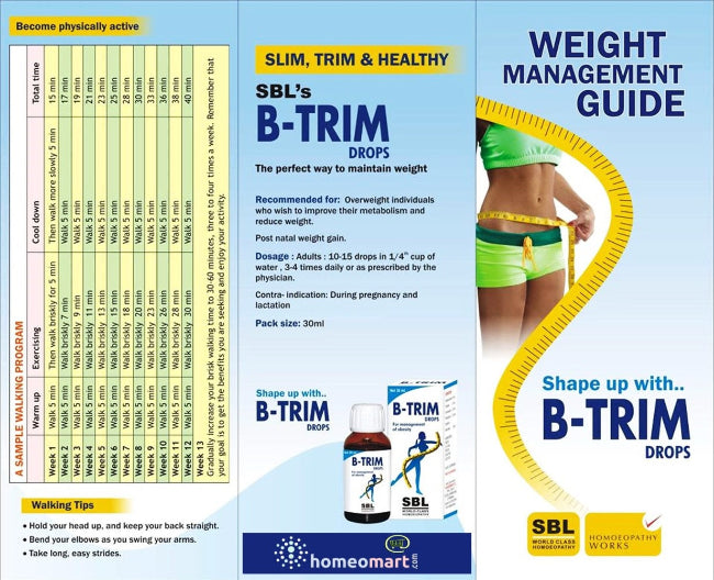 SBL B-Trim Drops weight loss guide for gradual obesity reduction