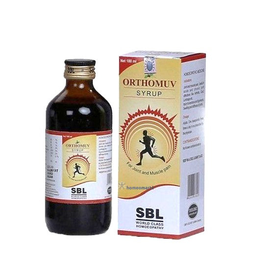 SBL Orthomuv Syrup bottle and packaging on a white background