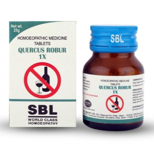 SBL homeopathy Quercus Robur 1x Tablets, homeopathic medicine for alcohol cravings, how to reduce alcohol craving naturally, homeopathic remedy for alcoholism