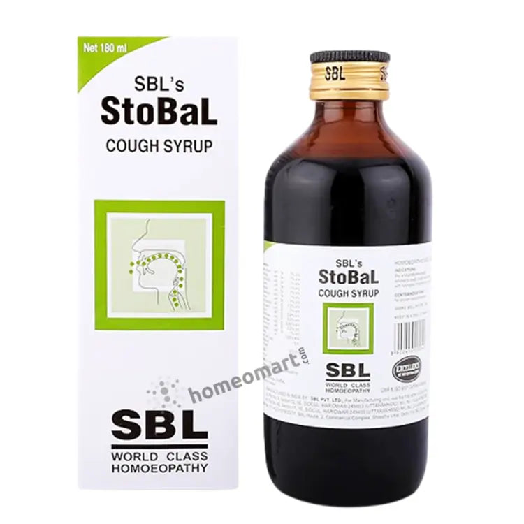 SBL Stobal Cough Syrup - Relief for Dry & Wet Coughs, Throat Irritation, and Laryngitis