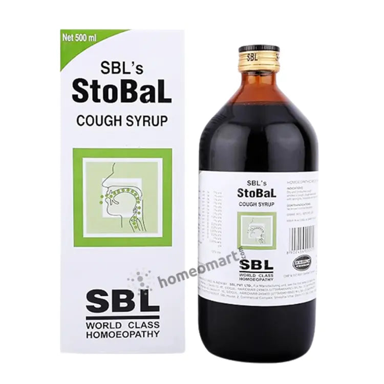 SBL Stobal Cough Syrup - Relief for Dry & Wet Coughs, Throat Irritation, and Laryngitis