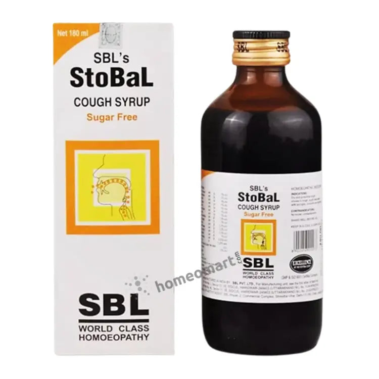 SBL Stobal Cough Syrup - Relief for Dry & Wet Coughs, Throat Irritation, and Laryngitis