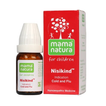 Mama Natura Nisikinda homeopathic medicine bottle and box on a white background