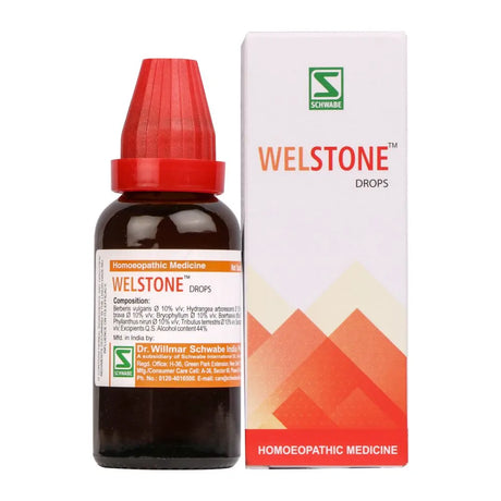 Welstone drops bottle and packaging on a white background