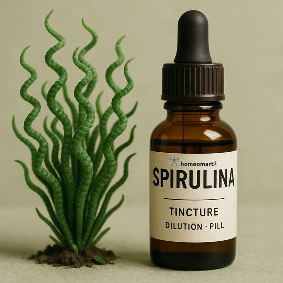 Spirulina (Arthrospira Platensis) homeopathy medicine in tincture, dilution, pills