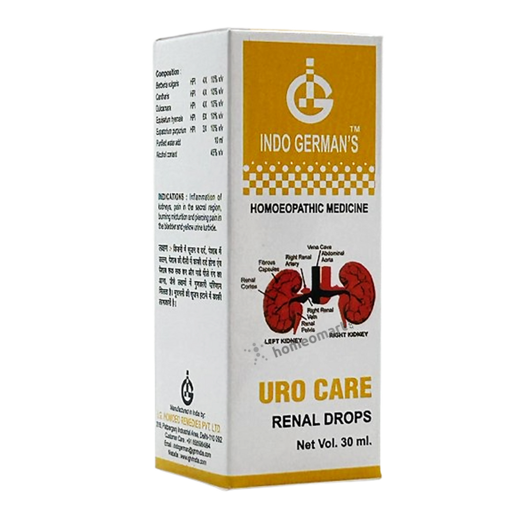 Indo German Uro Care Homeopathy Drops for Cysititis, Inflammation of Kidneys