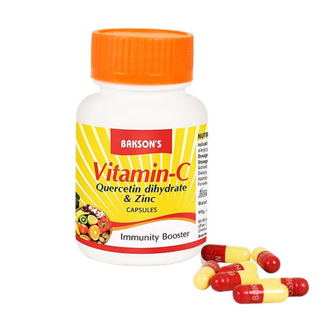 Bakson Vitamin-C, Quercetin Dihydrate & Zinc 30 Capsules