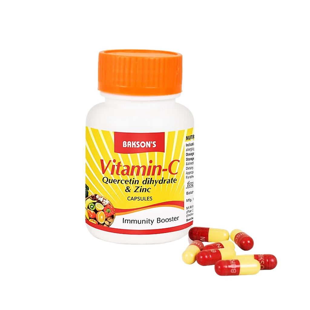 Bakson Vitamin-C, Quercetin Dihydrate & Zinc 30 Capsules