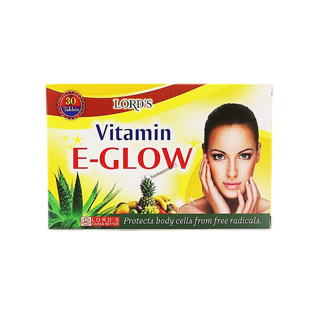 Lord's Vitamin E-Glow Tablets - Antioxidant Skin Protection & Anti-Aging Formula, 30 Tablets
