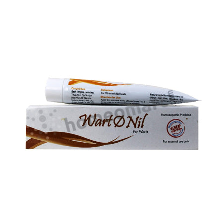 Wart O Nil ointment treats warts and blackheads with Thuja, Aloe Vera & Antim Crud. Safe, natural homeopathic remedy for clear skin