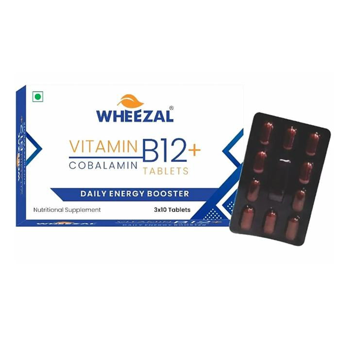 Wheezal Vitamin B12+ Cobalamin Tablets – Essential Support for Energy & Nerve Health