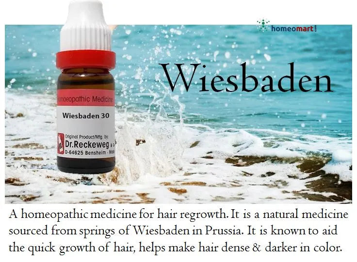 infographic showing spring of wiesbaden and bottle of medicine