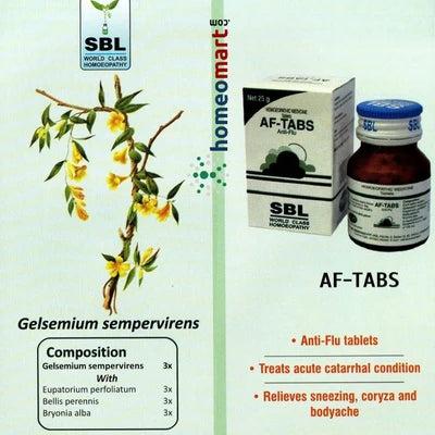 power of gelsemium semp in AF tabls for flu fever benefits