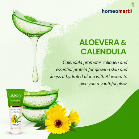 aloevera and calendula skin moisturizing benefits in bakson lotion