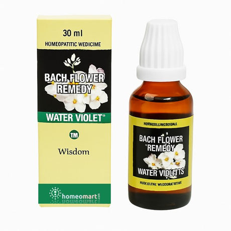 Bach Flower Remedy Water Violet bottle and packaging on a white background