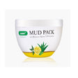 A container of Bakson Sunny Mud Pack (multani mitti) with neem, tulsi, lemon, and aloe vera for skin rejuvenation.