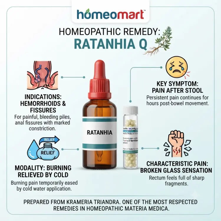 Best Homeopathic Medicine for Anal Pain, Ratanhia Drops, Homeopathic Rectal Pain Medicine, Krameria Triandra Mother Tincture, Homeopathic Medicine for Burning Anus, Homeopathic Medicine for Constipation with Piles, Original Ratanhia Q