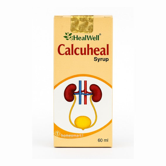 Box of HealWell Calcuheal Syrup on a white background
