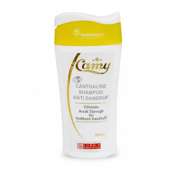 Camy Canthaline Shampoo Anti Dandruf bottle on a white background
