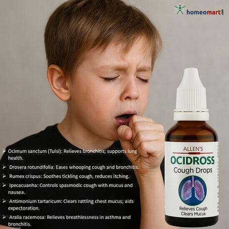 best child cough syrup in homeopathy with Tulsi, Drosera, Ipecac