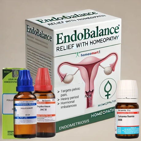 Endometriosis relief the natural way! Choose from Dr. Kirti Singh’s structured homeopathy kit or Dr. Gopi’s symptom-specific remedies to target pelvic pain, heavy periods, and hormonal imbalances
