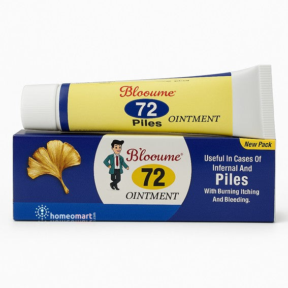 Blooume 72 Ointment tube and packaging on a white background
