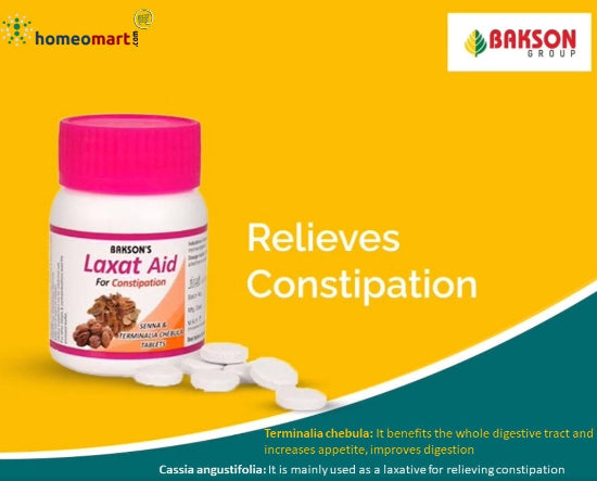 Laxative Tablets in homeopathy Bakson Laxat aid