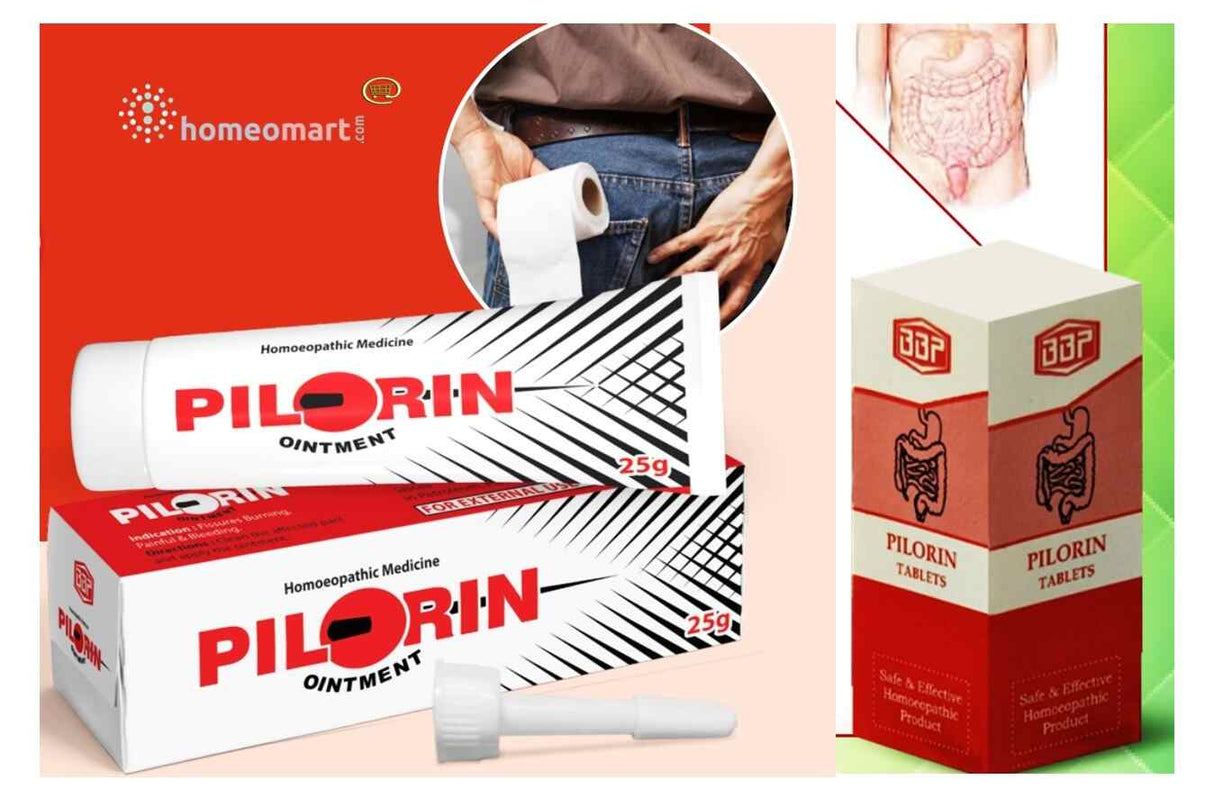 পাইলস এবং ফিসার উপশমের জন্য BBP হোমিওপ্যাথি পাইলোরিন ট্যাবলেট