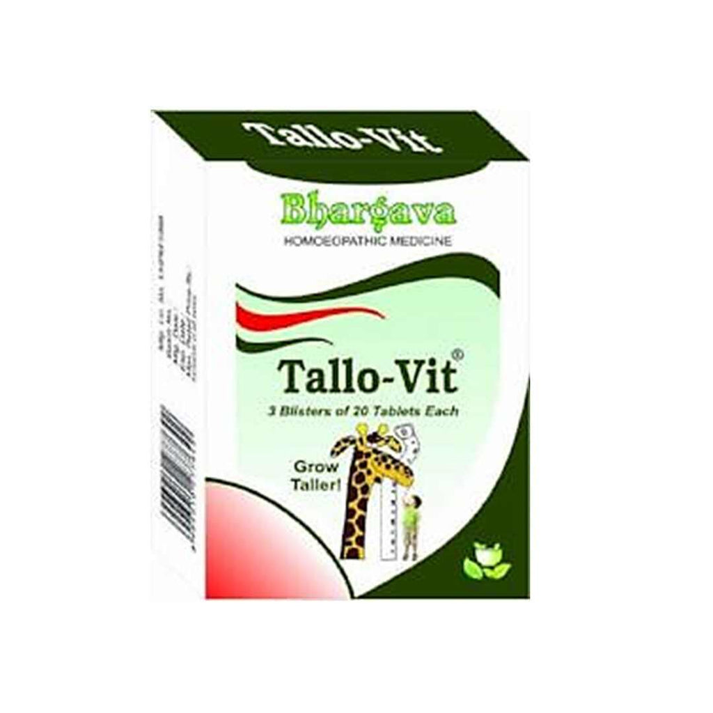 Bhargava Tallo Vit Tablets - Grow Tall Homeopathy Medicine