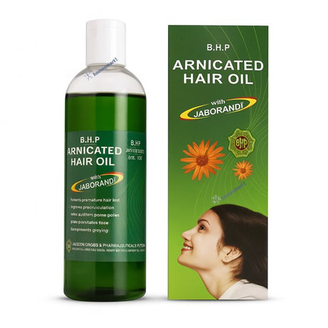 B.H.P Arnicated Hair Oil with Arnica, Jaborandi & Coconut Oil promotes hair growth, prevents dandruff, strengthens roots & checks premature graying