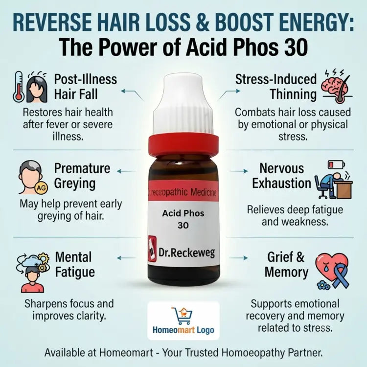 homeopathic medicine for hair fall after fever, homeopathic remedy for hair loss after illness, homeopathic medicine for hair thinning due to stress, homeopathic remedy for premature greying of hair, homeopathic medicine for nervous exhaustion, natural remedy for mental fatigue, homeopathic medicine for emotional grief and weakness, remedy for memory loss due to stress, homeopathic medicine for poor concentration, homeopathic remedy for physical debility