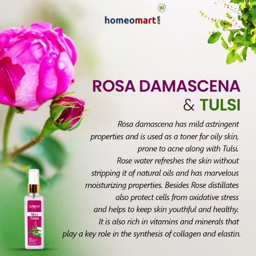 rosa damascena & Tulsi benefits for skin toning