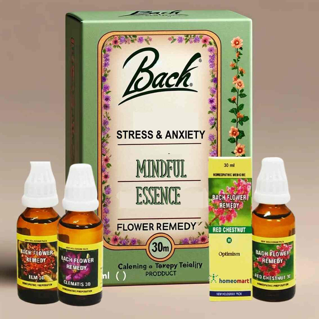 Bach Flower Mix Clematis, Elm, Red Chestnut for Stress, Anxiety, Tension