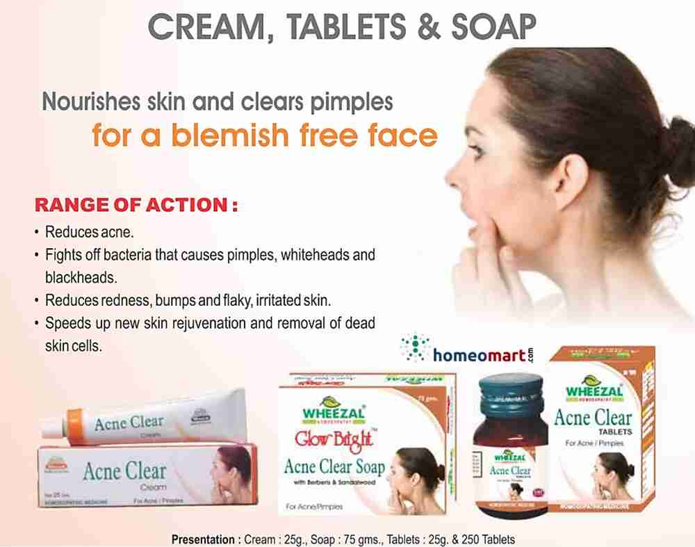 wheezal Acne clear combo with acne clear cream for blemish free skin