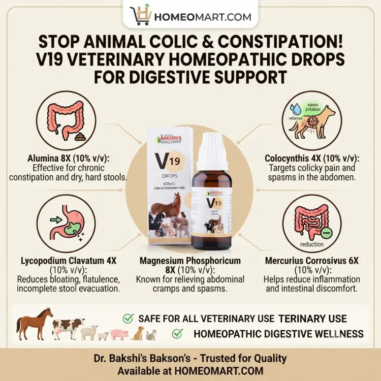 homeopathic colic drops for animals, homeopathic support for animal constipation, veterinary drops for intestinal colic, drops for abdominal spasms in animals, homeopathic drops for flatulence in pets, veterinary constipation support for animals, drops for hard dry stools in animals, homeopathic support for difficult bowel movements,