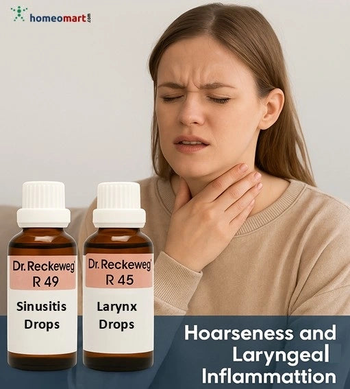 Reckeweg R49 + R45 Hoarse Voice Combo for Hoarseness and Laryngeal Inflammation