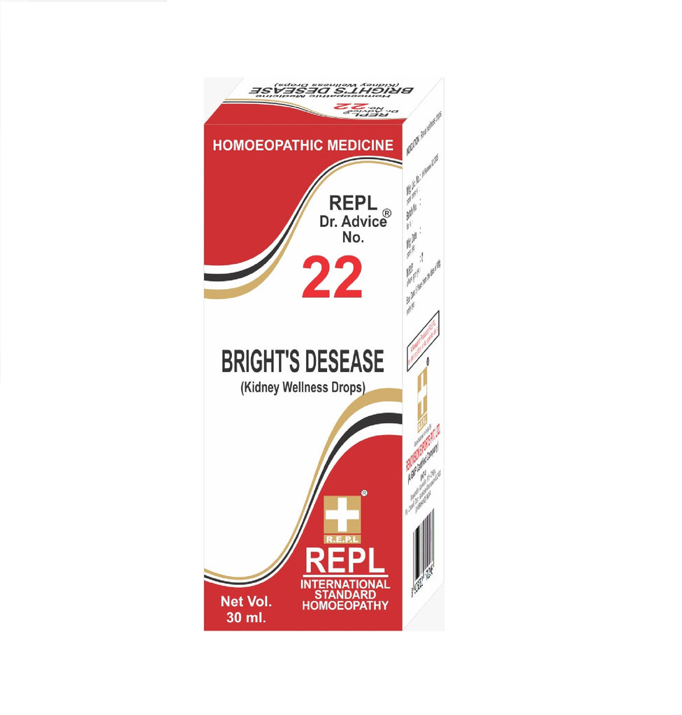 homeopathy REPL Dr Adv No 22 bright's desease nephritis drops