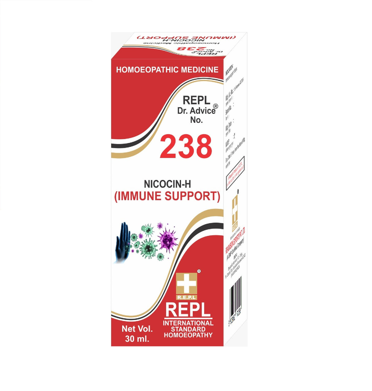 homeopathy REPL Dr Adv No 238 nicocin-h drops