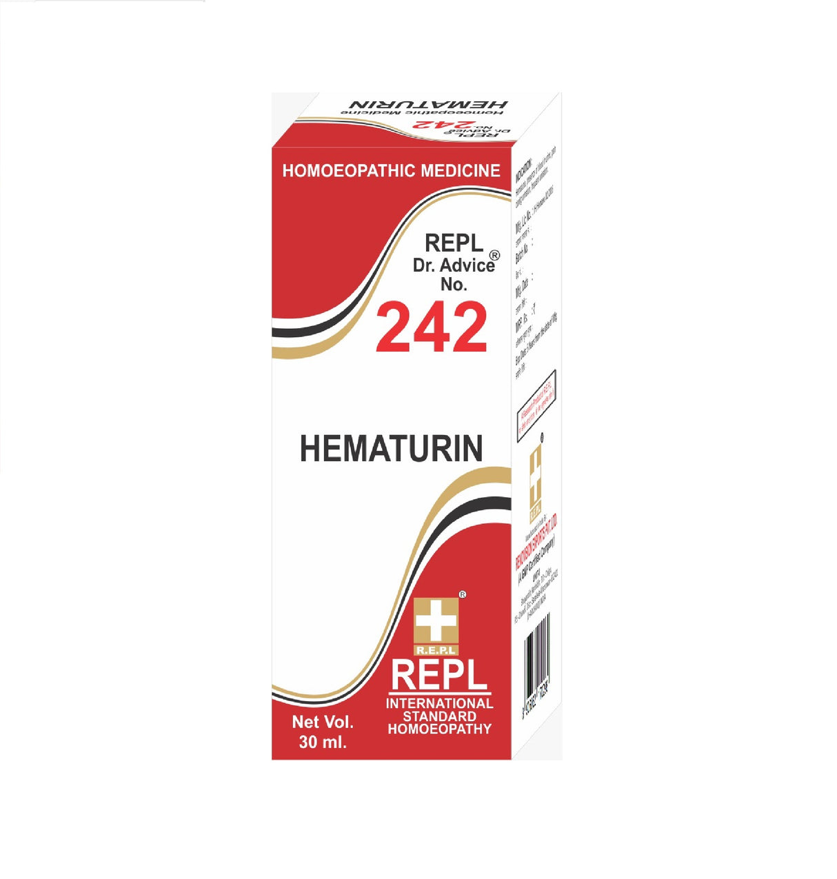 homeopathy REPL Dr Adv No 242 hematurin drops
