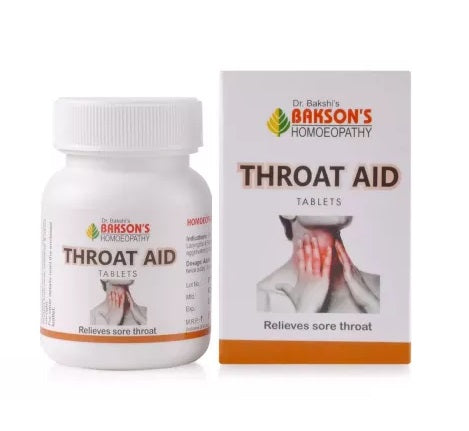 Baksons homeopathy Throat Aid Tablets for Hoarseness & loss of voice  Laryngitis & Pharyngitis Tonsillitis 