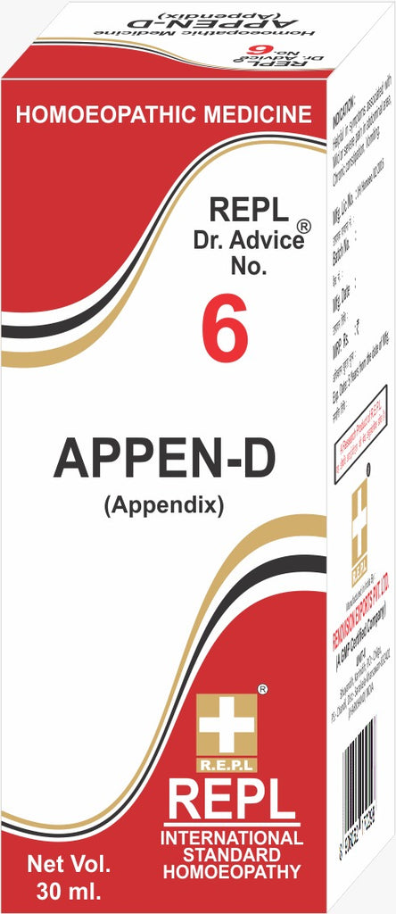 homeopathy REPL Dr Adv No 6 APPEN-D drops